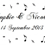 Étiquette à dragées musique: So music (x10) REF/10115