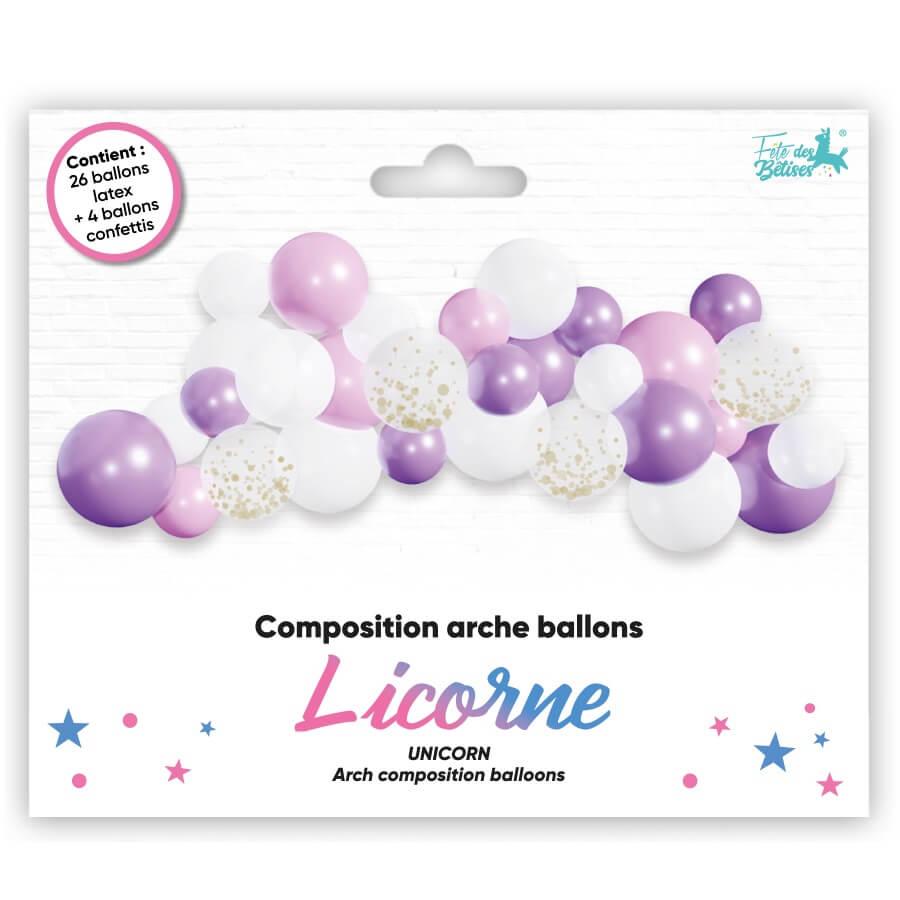 001balk kit ballon latex licorne decoration arche