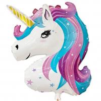 001balm ballon aluminium anniversaire enfant licorne multicolore