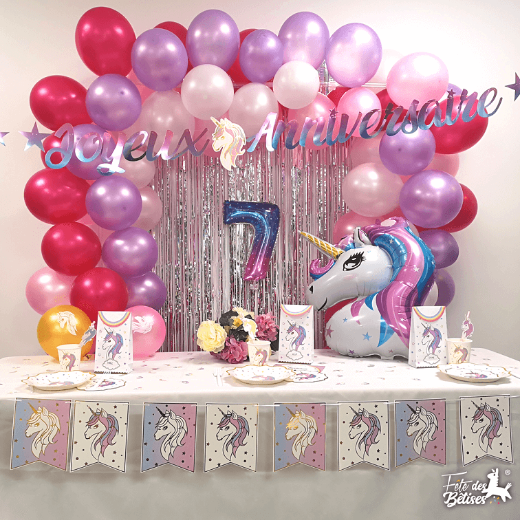 Décoration Anniversaire Licorne Kit An 1