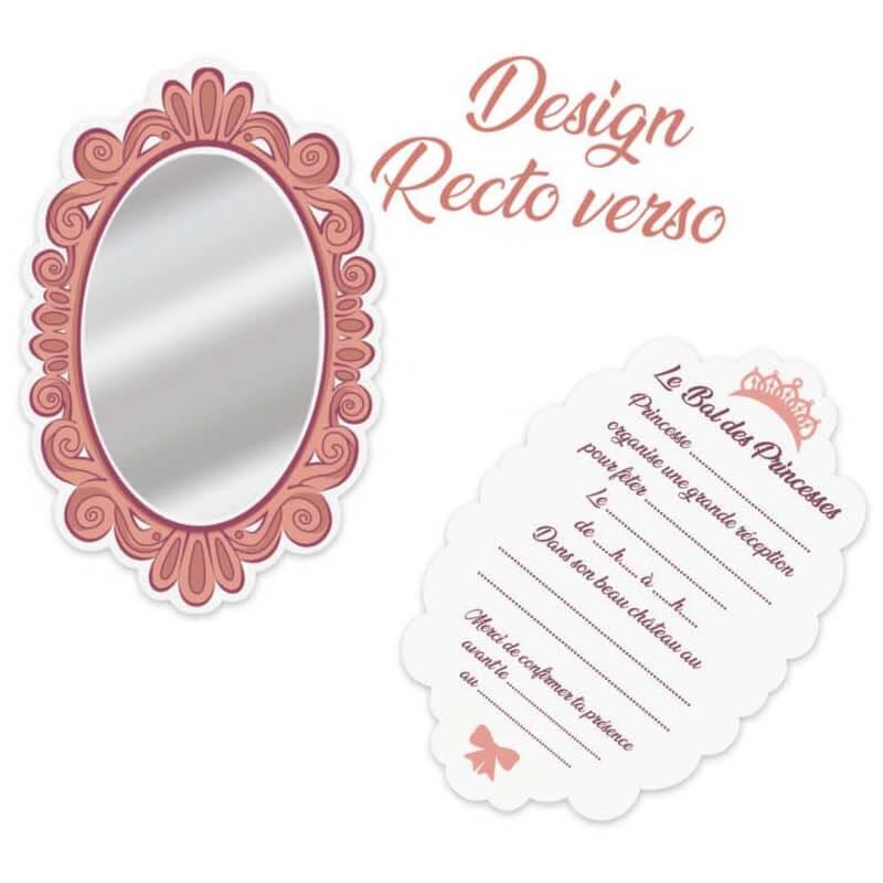 Carte d'invitation anniversaire enfant couronne rose - Fête