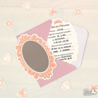 002cinv decoration carte invitation anniversaire miroir princesse blanc rose gold