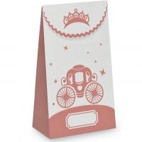002sap sachet cadeau bonbon anniversaire blanc rose gold carton chateau de princesse
