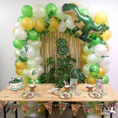 005balm ballon aluminium anniversaire dinosaure trex vert