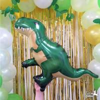 005balm ballon aluminium anniversaire dinosaure trex vert