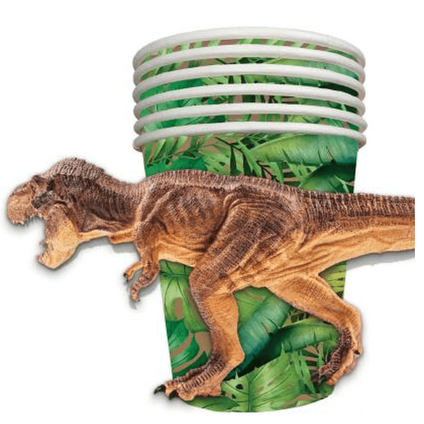 005gb25 gobelet carton dinosaure anniversaire enfant