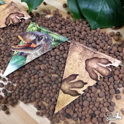 005gf decoration guirlande fanion anniversaire dinosaure t rex