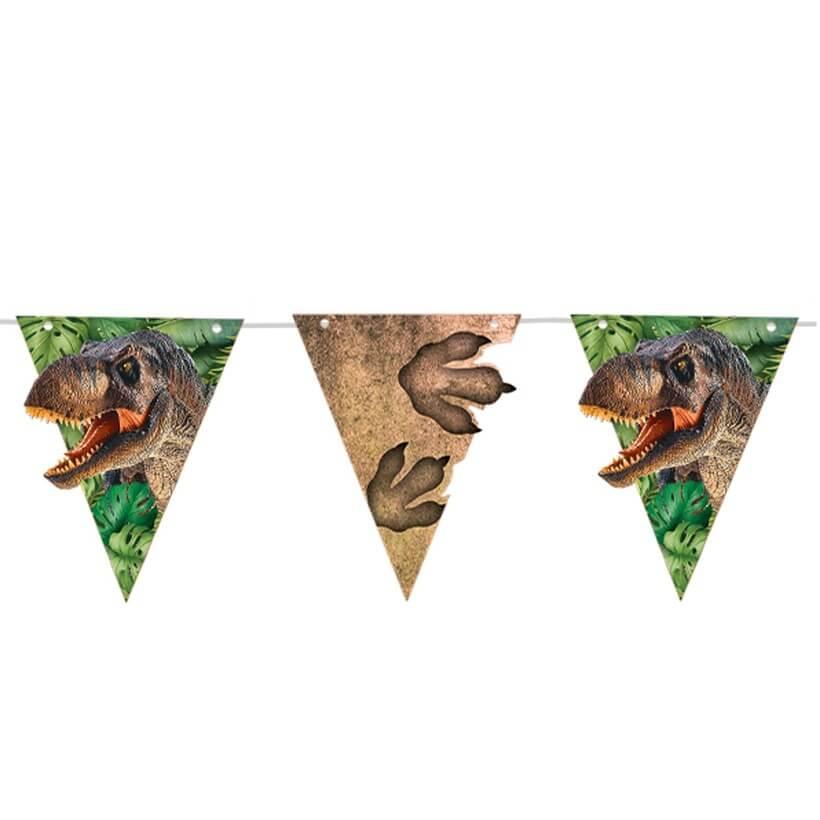 005gf guirlande fanion anniversaire dinosaure t rex