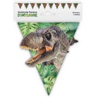 005gf guirlande fanion anniversaire dinosaure trex