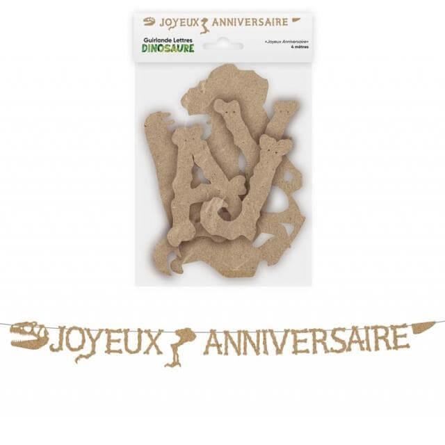005gl guirlande lettre joyeux anniversaire dinosaure
