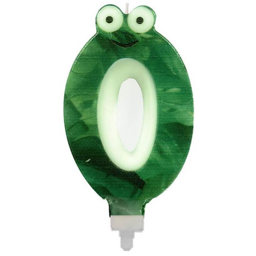 006bbc bougie verte anniversaire jungle chiffre 0