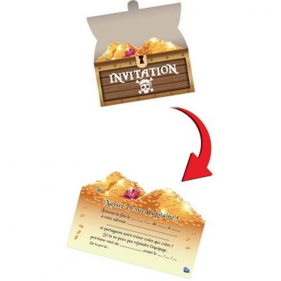 007cinv carton d invation fete anniversaire enfant coffre pirate