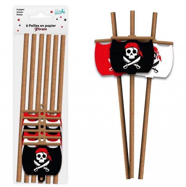 007pap paille en papier carton anniversaire enfant pirate