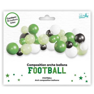 1 Kit de 30 ballons en latex pour faire une arche REF/008BALK Thème foot