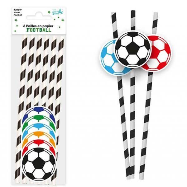 008pap paille en papier carton anniversaire enfant ballon de football