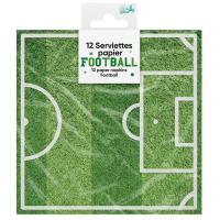 008sp serviette de table papier annniversaire enfant terrain football foot