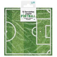 008sp serviette de table papier annniversaire enfant terrain football foot