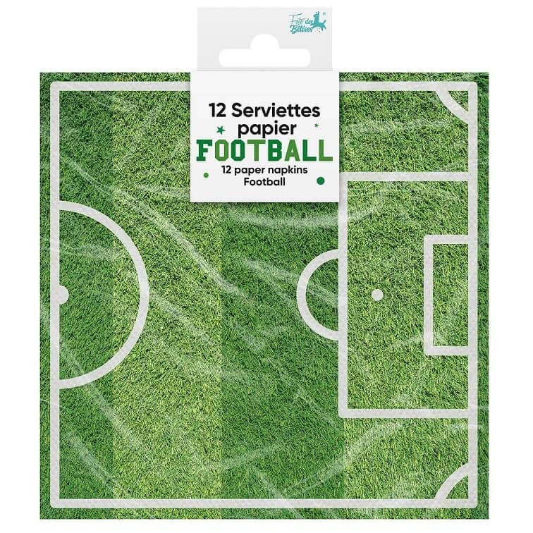 008sp serviette de table papier annniversaire enfant terrain football foot