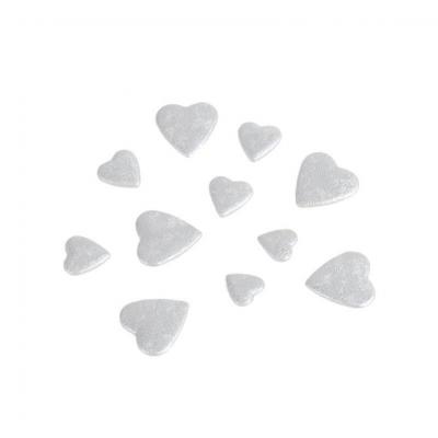 02003 decoration de table mariage a parsemer coeur argent metallique