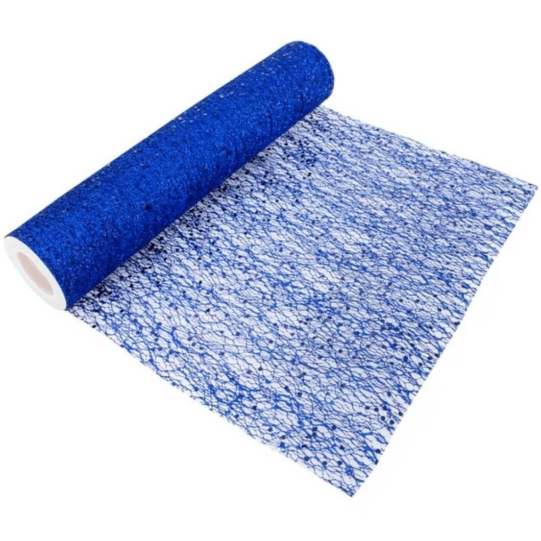 0819 chemin de table paillete bleu roi