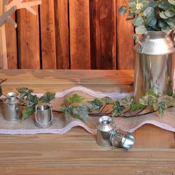 0871 decoration chemin de table dentelle et jute 29cm 5m