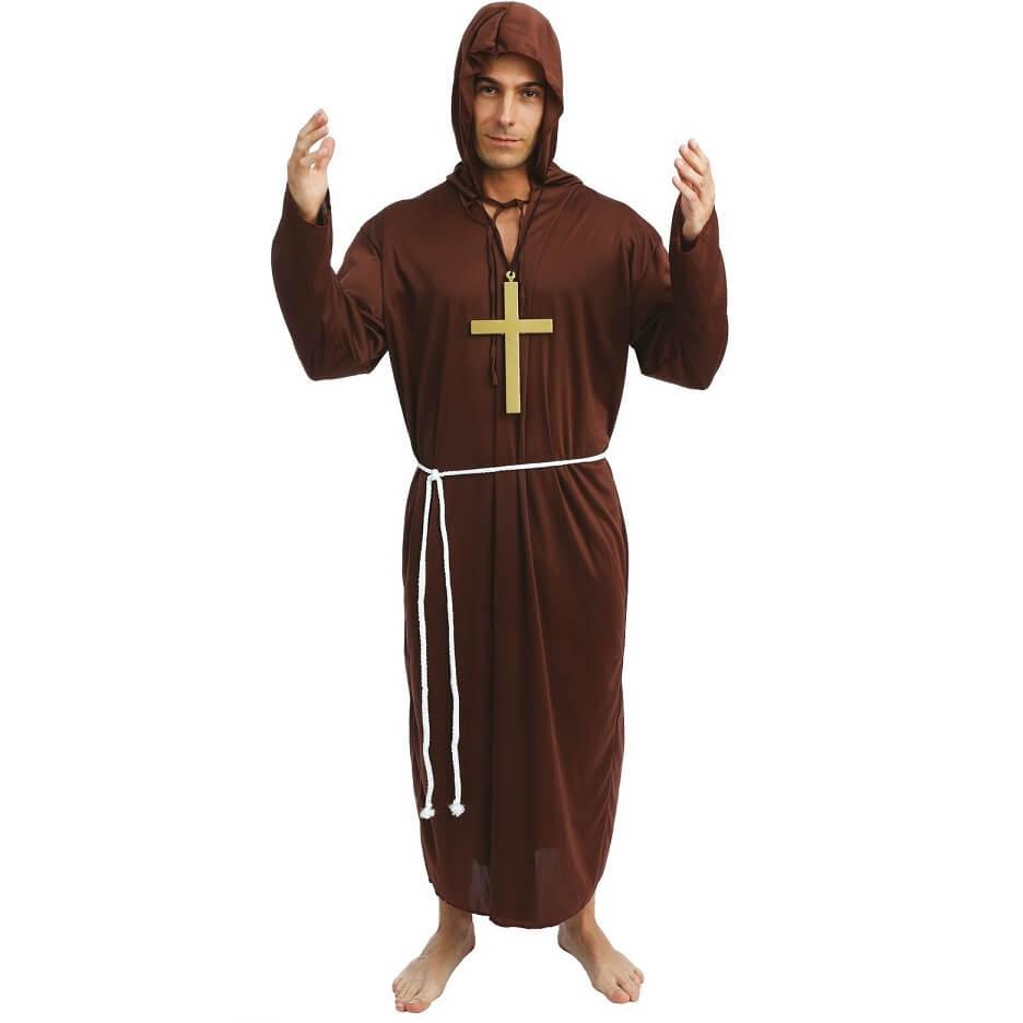 08933 deguisement adulte homme moine religieux