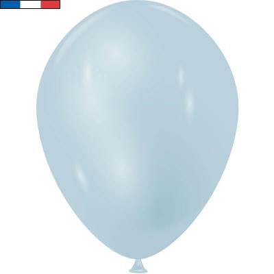 Ballon français en latex opaque 30cm bleu pâle métallique (x100) REF/2577