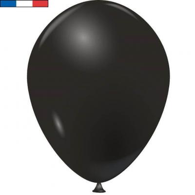 Ballon français en latex opaque 30cm noir métallique (x100) REF/53234
