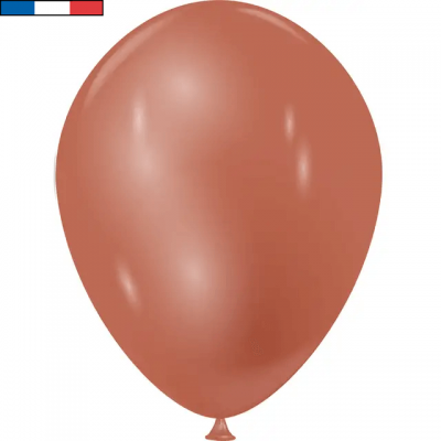 Ballon latex fabrication française de 30 cm en cuivre métallique (x100) REF/6322