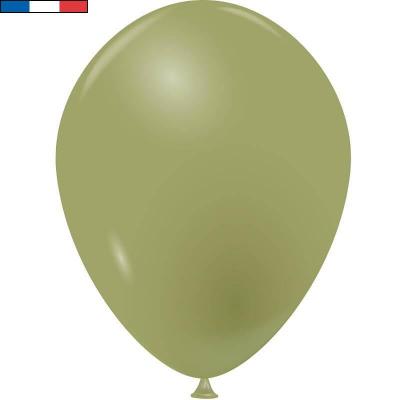 100 ballons latex fabrication francaise vert olive 25cm