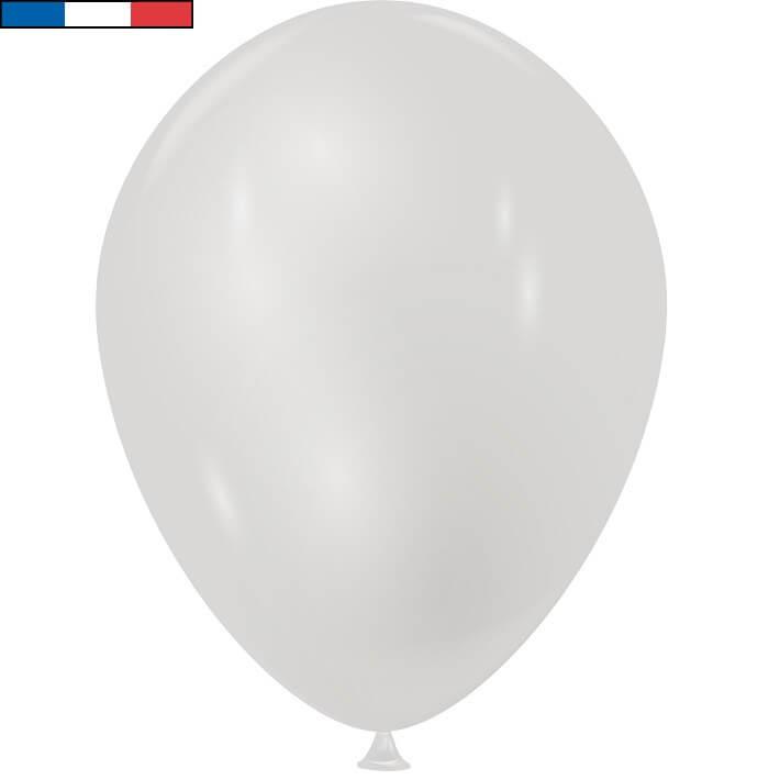 100 ballons latex fabrication france argent metallise 15cm