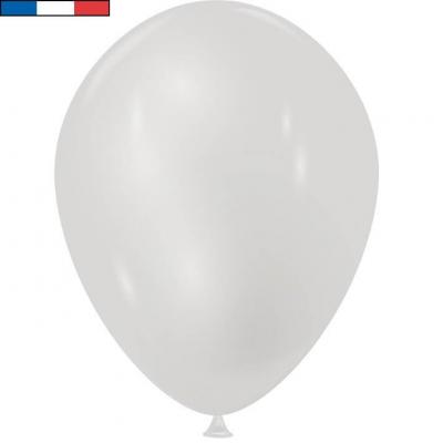 Ballon aspect métallisé nacré argent en latex de 15 cm (x100) REF/1389 Fabrication France