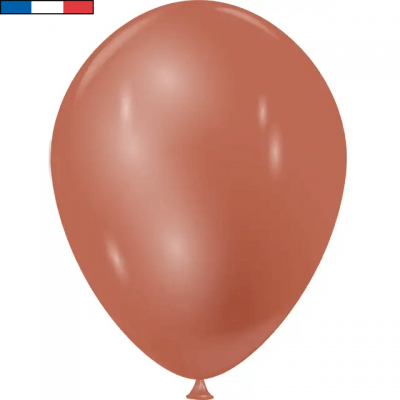 Ballon aspect métallisé nacré cuivre en latex de 15 cm (x100) REF/6384 Fabrication France