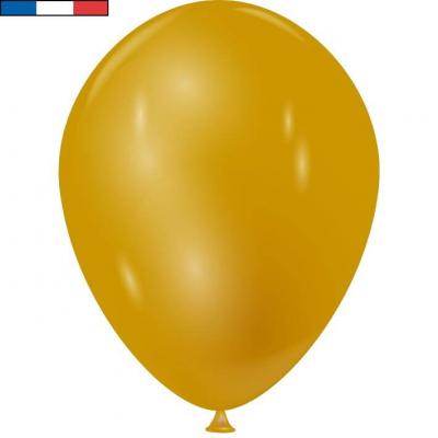 Ballon aspect métallisé nacré doré or en latex de 15 cm (x100) REF/1471 Fabrication France