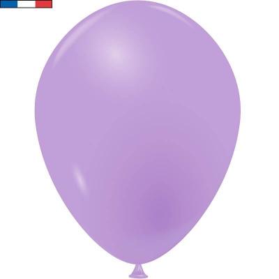 100 Ballons métallisés en Lilas/Parme en latex naturel biodégradable de 30cm REF/2560 Fabrication française
