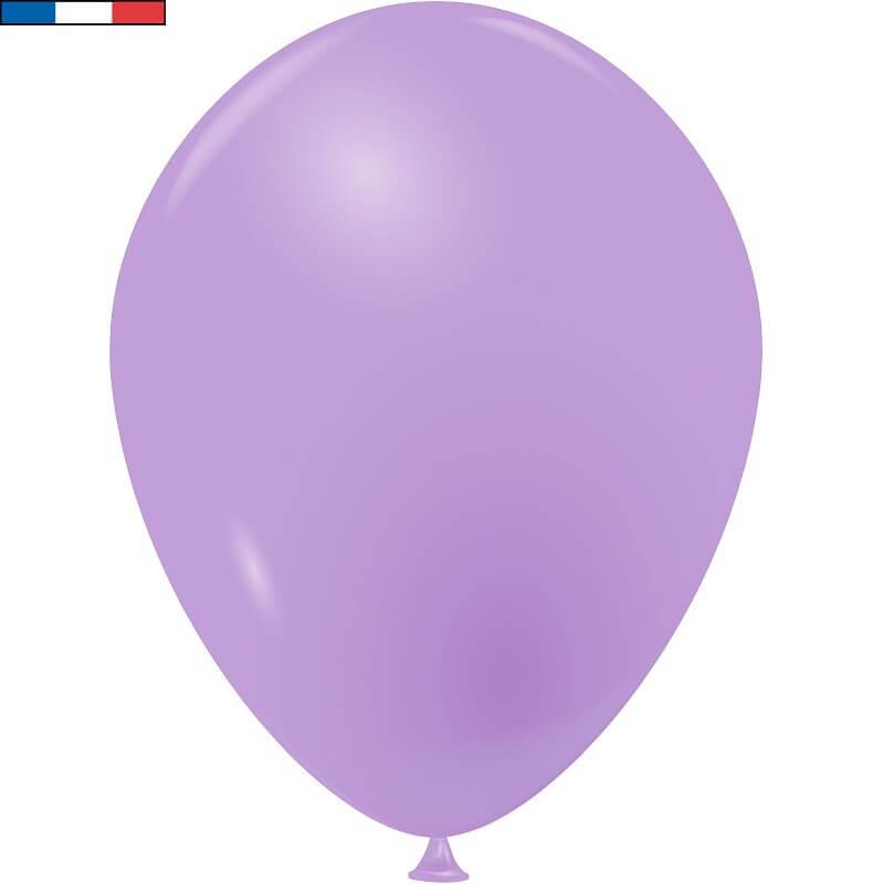 100 ballons metallique lilas parme latex naturel biodegradable 30cm fabrication francaise