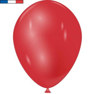 Ballon latex fabrication française de 30 cm en rouge métallique (x100) REF/2515