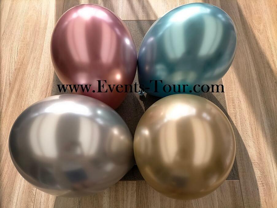 100 ballons opaque diamant chrome fabrication francaise en argent