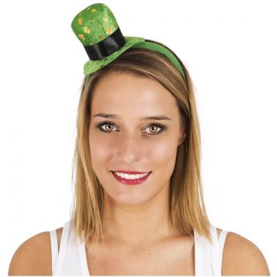 1 Serre-tête adulte avec mini chapeau velours REF/10056 (Accessoire déguisement fête St Patrick)