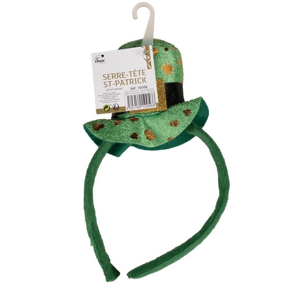 10056 accessoire de deguisement serre tete chapeau st patrick velours