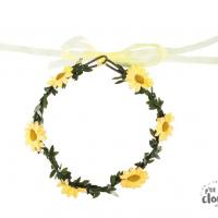 10132 accessoire de deguisement collier de fleurs jaune