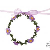 10132 accessoire de deguisement collier de fleurs parme