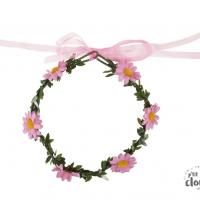 10132 accessoire de deguisement collier de fleurs rose