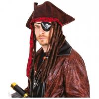 10211 accessoire deguisement chapeau de pirate et dreadlocks