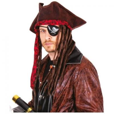 1 Chapeau de pirate avec Dreadlocks pour adulte REF/10211 (Accessoire déguisement)