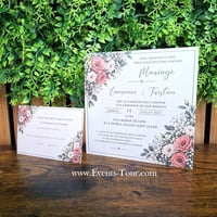 10578 boutique de faire part personnalisable mariage pas de calais fleur floral corail vert blanc