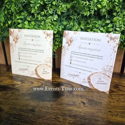 10580 magasin pas de calais carte invitation personnalisable anniversaire blanc dore or 