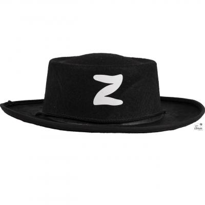 10600 accessoire de deguisement chapeau feutre bandit noir enfant