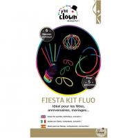 10704 kit article de fete lumineux multicolore bracelet lunettes paille fluorescent