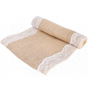 1 Chemin de table dentelle blanche et jute pour décoration Champêtre 30cm x 3m REF/10979